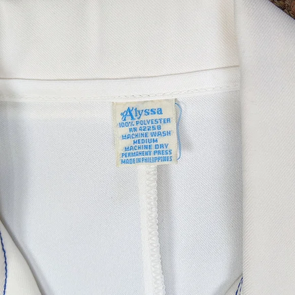 1970s Blazer Girls Vintage Jacket Chic White and Blue Tennis - Picture 5 of 7